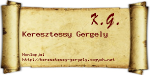 Keresztessy Gergely névjegykártya